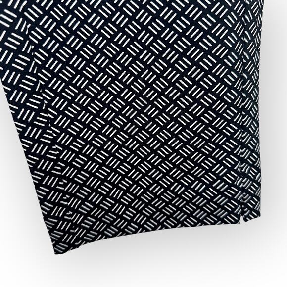 J.Jill Weaver Collection Forward Seam Slim Ankle Pant M Black Geo Basket Weave - Picture 3 of 9
